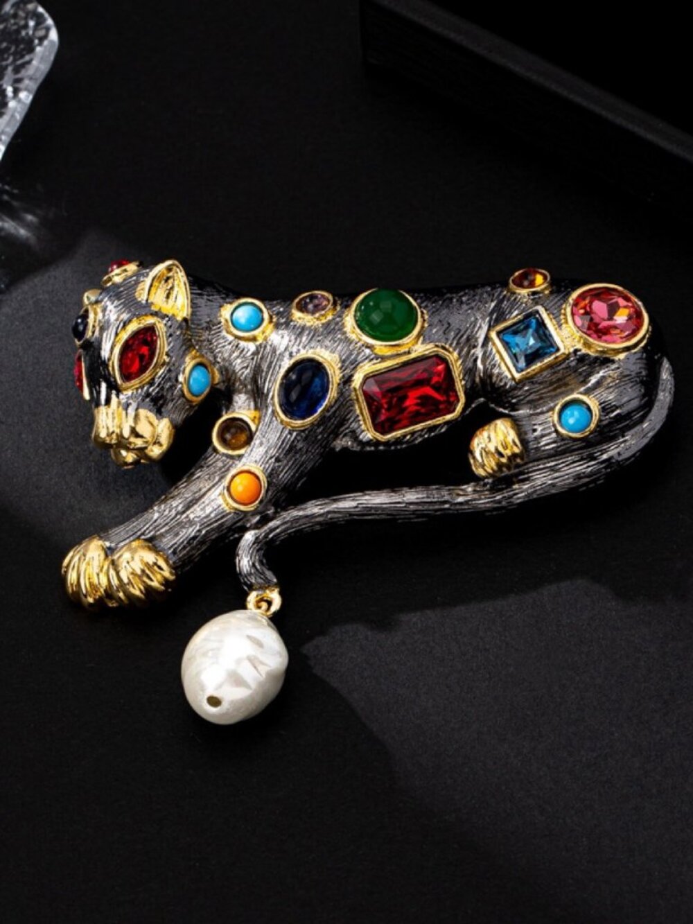 Alexis Bittar Leopard Pav�� Brooch